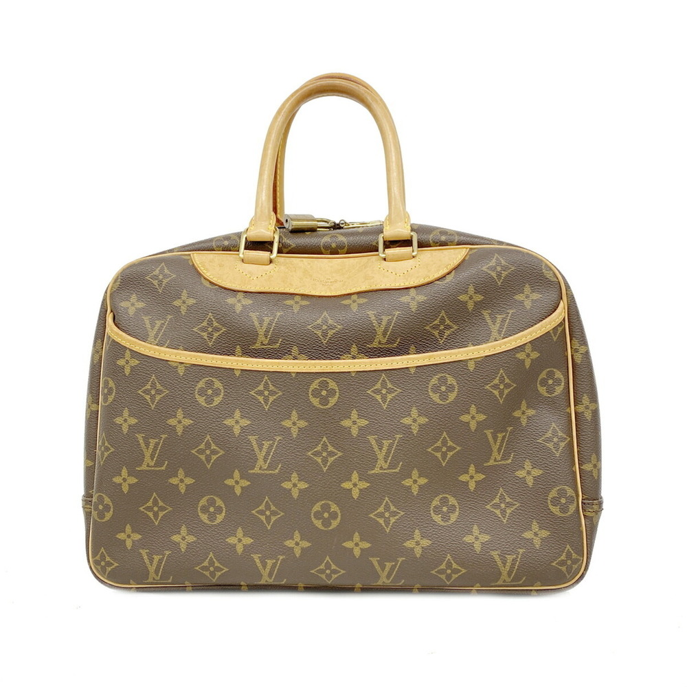Louis Vuitton Monogram Deauville Handbag M47270 Brown Women's